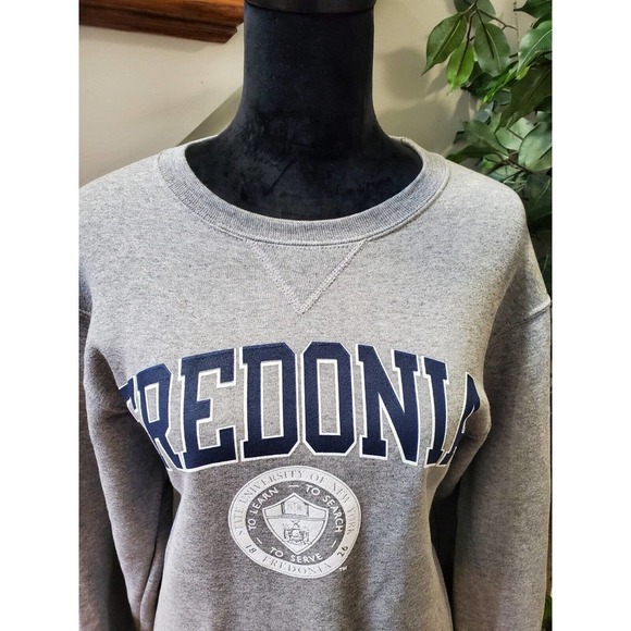 Russell Women's Solid Gray Polyester Long Sleeve Round Neck Pullover Sweater S - Picture 2 of 11